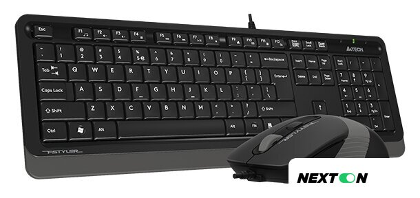 Офисный набор A4Tech Fstyler F1010 (черный/серый) - Изображение №3 — Интернет-магазин Nexton
