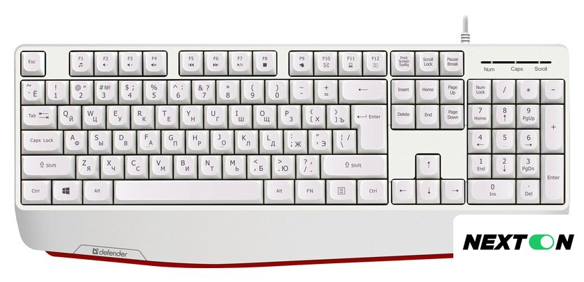 Клавиатура Defender Atom HB-546 (белый) - Изображение №1 — Интернет-магазин Nexton