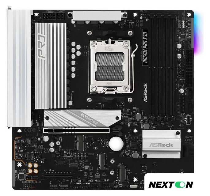 Материнская плата ASRock B650M Pro X3D - Изображение №1 — Интернет-магазин Nexton