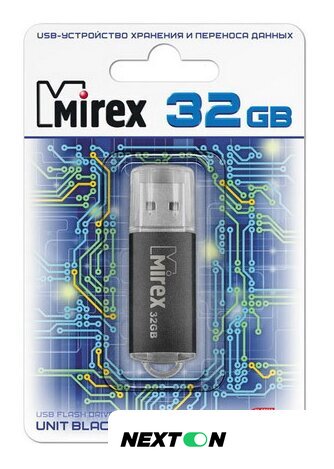 USB Flash Mirex UNIT BLACK 32GB (13600-FMUUND32) - Изображение №2 — Интернет-магазин Nexton