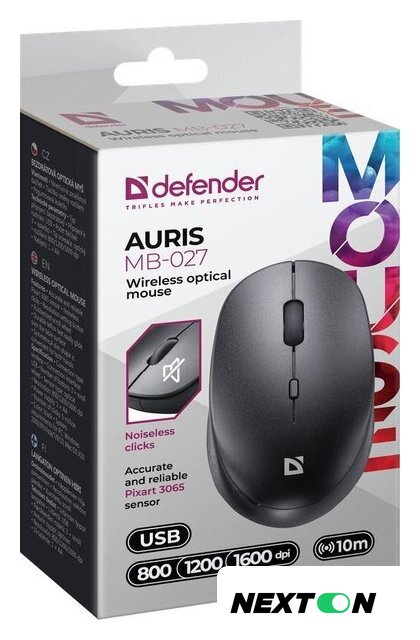 Мышь Defender Auris MB-027 (черный) - Изображение №3 — Интернет-магазин Nexton