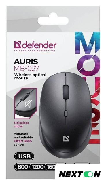 Мышь Defender Auris MB-027 (черный) - Изображение №5 — Интернет-магазин Nexton