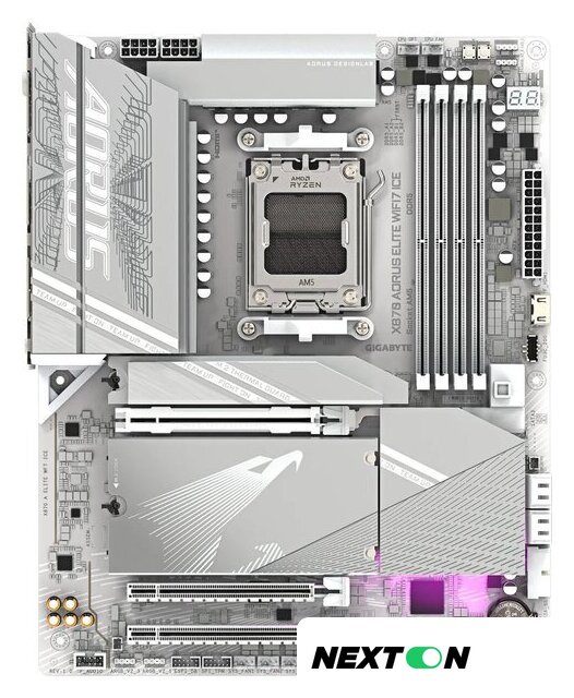Материнская плата Gigabyte X870 Aorus Elite WiFi7 Ice - Изображение №1 — Интернет-магазин Nexton