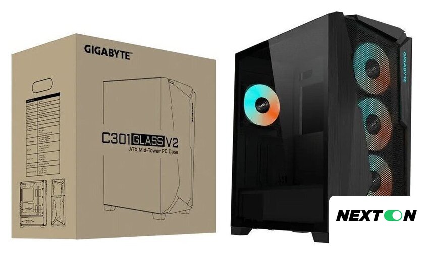 Корпус Gigabyte C301 Glass V2 (черный) - Изображение №8 — Интернет-магазин Nexton