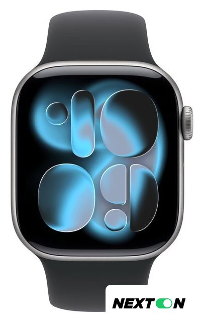 Умные часы Apple Watch Series 11 42 мм (алюминиевый корпус, космический серый/черный, спортивный силиконовый ремешок S/M) - Изображение №2 — Интернет-магазин Nexton