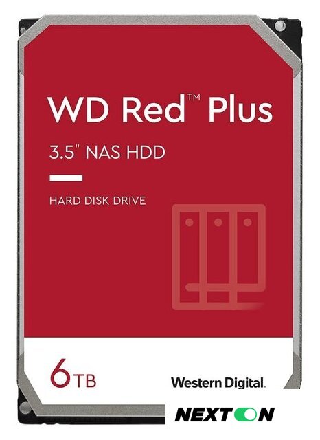 Жесткий диск WD Red Plus 6TB WD60EFPX - Изображение №1 — Интернет-магазин Nexton