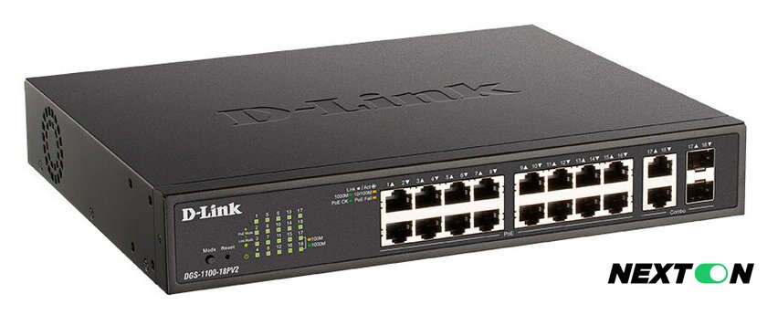 Управляемый коммутатор 2-го уровня D-Link DGS-1100-18PV2/A3A - Изображение №1 — Интернет-магазин Nexton