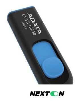 USB Flash ADATA DashDrive UV128 32GB (черный/синий) - Изображение №2 — Интернет-магазин Nexton
