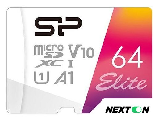 Карта памяти Silicon-Power Elite microSDXC SP064GBSTXBV1V20SP 64GB - Изображение №1 — Интернет-магазин Nexton