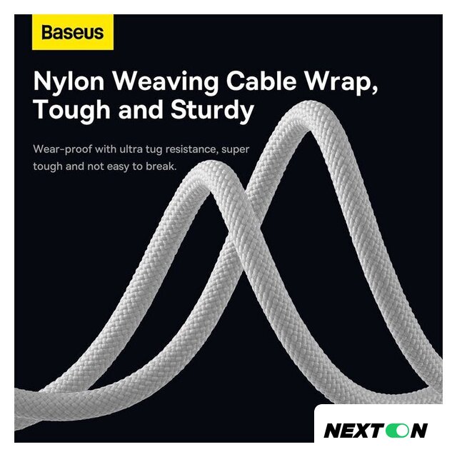 Кабель Baseus One-For-Three Fast Charging Data Cable 3.5A USB Type-A - USB Type-C/microUSB/Lightning (0.5 м, белый) - Изображение №9 — Интернет-магазин Nexton