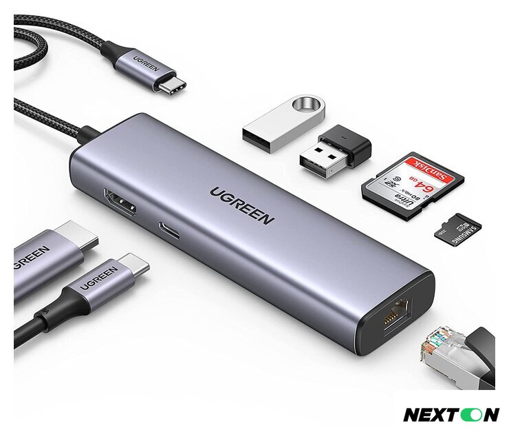 Док-станция Ugreen CM512 90568 - Изображение №1 — Интернет-магазин Nexton