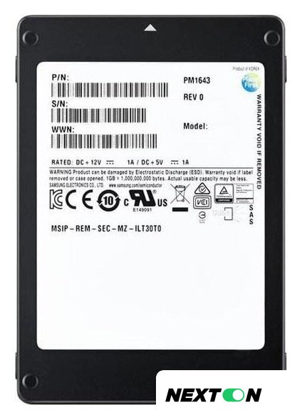 SSD Samsung PM1643a 1.92TB MZILT1T9HBJR-00007 - Изображение №1 — Интернет-магазин Nexton