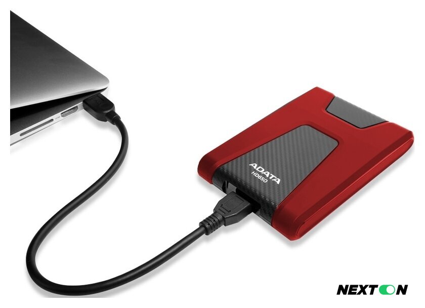 Внешний накопитель ADATA DashDrive Durable HD650 AHD650-1TU31-CRD 1TB (красный) - Изображение №4 — Интернет-магазин Nexton
