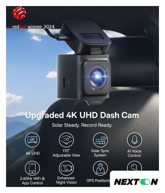Видеорегистратор Baseus Dash Cam 4K BS-CM035 Cosmic Black C0119804 - Изображение №14 — Интернет-магазин Nexton