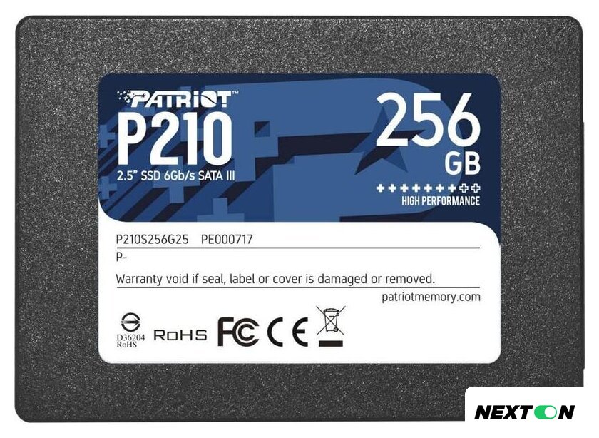 SSD Patriot P210 256GB P210S256G25 - Изображение №1 — Интернет-магазин Nexton