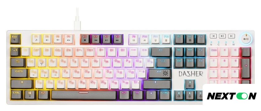 Клавиатура Defender Dasher GK-472 (белый/серый) - Изображение №1 — Интернет-магазин Nexton