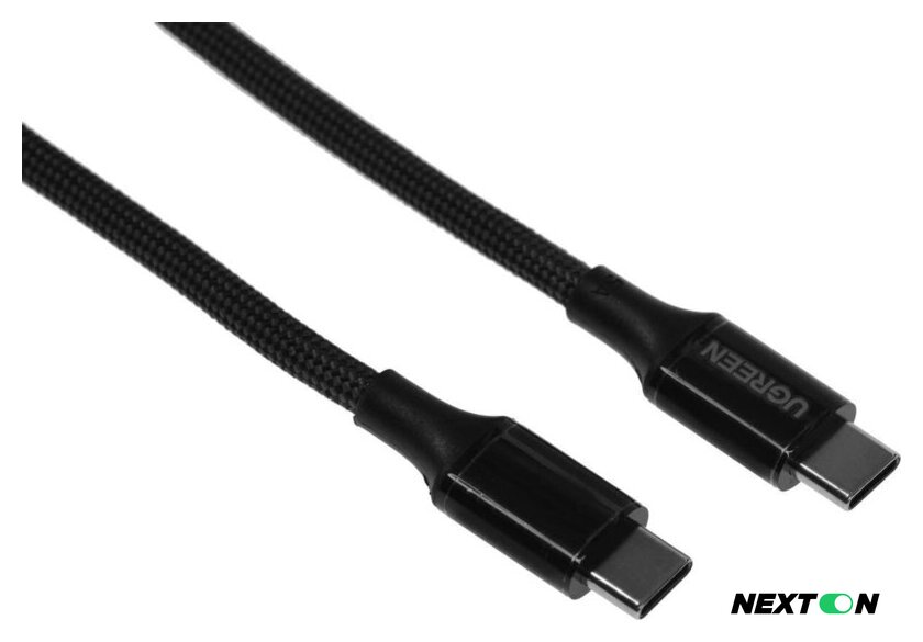 Кабель Ugreen L502 USB Type-C - USB Type-C (0.5 м, черный) - Изображение №1 — Интернет-магазин Nexton