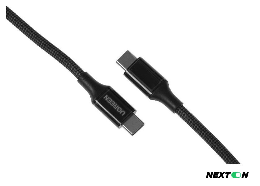 Кабель Ugreen L502 USB Type-C - USB Type-C (0.5 м, черный) - Изображение №3 — Интернет-магазин Nexton