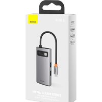 Док-станция Baseus Metal Gleam Series 4 in 1 Multifunctional Type-C CAHUB-CY0G - Превью изображения №13 — Интернет-магазин Nexton
