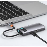 Док-станция Baseus Metal Gleam Series 4 in 1 Multifunctional Type-C CAHUB-CY0G - Превью изображения №9 — Интернет-магазин Nexton