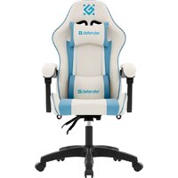 Игровое (геймерское) кресло Defender Legas (белый/голубой) - Превью изображения №2 — Интернет-магазин Nexton