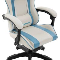 Игровое (геймерское) кресло Defender Legas (белый/голубой) - Превью изображения №9 — Интернет-магазин Nexton