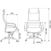 Офисное кресло Бюрократ CH-609SL (черный) - Превью изображения №9 — Интернет-магазин Nexton