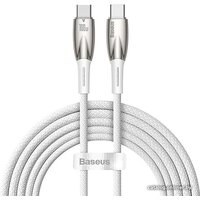 Baseus Glimmer Series Fast Charging Data Cable USB Type-C - Type-C 100W CADH000802 (2 м, белый)