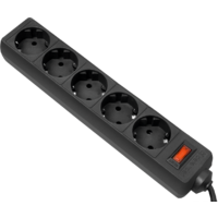 Defender ES 1.8 1.8 м, черный, 5 розеток