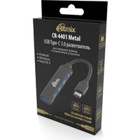 USB-хаб Ritmix CR-4401 Metal - Превью изображения №5 — Интернет-магазин Nexton