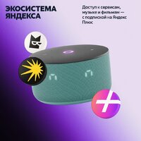 Умная колонка Яндекс Станция Мини 3 с часами (бирюзовый) - Превью изображения №15 — Интернет-магазин Nexton