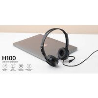 Офисная гарнитура Rapoo H100 (черный) - Превью изображения №8 — Интернет-магазин Nexton