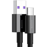 Кабель Baseus CATYS-A01 USB Type-A - USB Type-C (2 м, черный) - Превью изображения №2 — Интернет-магазин Nexton