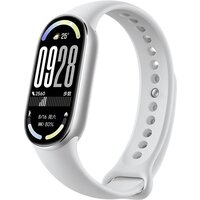 Xiaomi Smart Band 10 (серебристый, с белым силиконовым ремешком, международная версия)