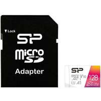Silicon-Power Elite microSDXC SP128GBSTXBV1V20SP 128GB (с адаптером)