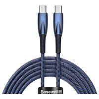 Baseus Glimmer Series Fast Charging Data Cable USB Type-C - Type-C 100W CADH000703 (1 м, синий)