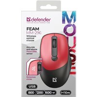 Мышь Defender Feam MM-296 (черный/красный) - Превью изображения №3 — Интернет-магазин Nexton