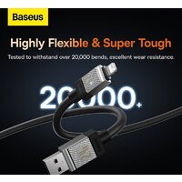 Кабель Baseus CoolPlay Series USB Type-A - Lightning (1 м, черный) - Превью изображения №15 — Интернет-магазин Nexton