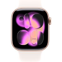 Умные часы Apple Watch Series 11 42 мм (алюминиевый корпус, розовое золото/легкие румяна, спортивный силиконовый ремешок S/M) - Превью изображения №2 — Интернет-магазин Nexton
