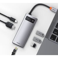 Док-станция Baseus Metal Gleam Series 6-in-1 Multifunctional USB Type C CAHUB-CW0G - Превью изображения №10 — Интернет-магазин Nexton