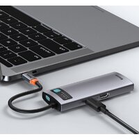 Док-станция Baseus Metal Gleam Series 6-in-1 Multifunctional USB Type C CAHUB-CW0G - Превью изображения №9 — Интернет-магазин Nexton