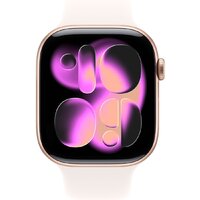 Умные часы Apple Watch Series 11 46 мм (алюминиевый корпус, розовое золото/легкие румяна, спортивный силиконовый ремешок M/L) - Превью изображения №2 — Интернет-магазин Nexton