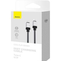 Кабель Baseus CoolPlay Series USB Type-C - Lightning (1 м, черный) - Превью изображения №7 — Интернет-магазин Nexton