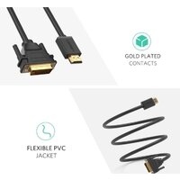 Кабель Ugreen HD106 11150 HDMI - DVI (1.5 м, черный) - Превью изображения №7 — Интернет-магазин Nexton