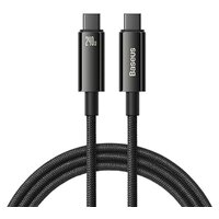 Baseus Tungsten Gold Fast Charging Data Cable USB Type-C - USB Type-C (1 м, черный)