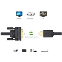 Кабель Ugreen HD106 10136 HDMI - DVI (3 м, черный) - Превью изображения №2 — Интернет-магазин Nexton