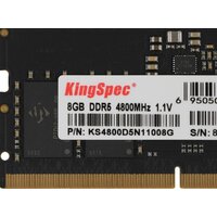 Оперативная память KingSpec 8ГБ DDR5 SODIMM 4800 МГц KS4800D5N11008G - Превью изображения №3 — Интернет-магазин Nexton