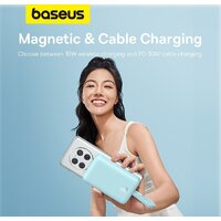 Внешний аккумулятор Baseus Magnetic Fast Charge Power Bank Type-C Edition 30W 10000mAh (мятный) - Превью изображения №13 — Интернет-магазин Nexton