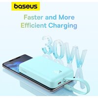 Внешний аккумулятор Baseus Magnetic Fast Charge Power Bank Type-C Edition 30W 10000mAh (мятный) - Превью изображения №14 — Интернет-магазин Nexton