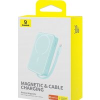 Внешний аккумулятор Baseus Magnetic Fast Charge Power Bank Type-C Edition 30W 10000mAh (мятный) - Превью изображения №7 — Интернет-магазин Nexton